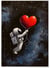 Affiche Astronaute et Ballon en Coeur | A3 : 29,7x42cm