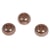 Perle en métal, 6mm ø, or rose, trou 2mm ø, 6 pces