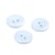 Lot de 6 boutons 2 trous rond bleu layette 17mm