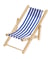 Chaises longues de plage miniature, 6,5 x 11 cm pour le monde des lutins - Rico Design Bleu et blanc