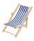 Chaises longues de plage miniature, 6,5 x 11 cm pour le monde des lutins - Rico Design Bleu et blanc