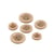 Bouton rond 2 trous beige