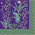 4 serviettes en papier découpage collage 33 cm Easy Life OISEAU PAON FLEUR
