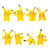 Pokémon Battle - Set 8 Figurines Pikachu Pokémon Battle 5 cm