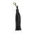 Pompon avec fermoir noir 9cm