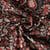 Tissu Voile de Coton indien Block print Tara floral sur fond Noir