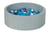 Piscine à balles Aire de jeu + 150 balles blanc, transparent, gris, bleu clair - Velinda