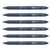 Lot de 6 Stylos roller Frixion Ball Clicker 0.7 Bleu noir