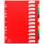 Intercalaires polypropylène opaque semi rigide 12 positions - A4 maxi - Couleurs assorties - x 15 - Exacompta