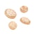 Lot de 3 boutons rond bijou couvert beige