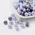Perles ronde en verre nacré en mélange coloris assortis 6 mm Lot F