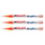 Lot de 3 marqueurs peinture acrylique pointe fine 1-2 mm - EDDING - Orange fluorescent