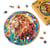 Puzzle en Bois Adulte et Enfant Figured'Art 200 pièces Animaux - Lion Vitrail - Design Original 28,5x28,5 cm Forme Unique avec Coffret en bois Premium, Parfait pour Offrir en Cadeau