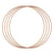 Lot de 4 anneaux en métal - Ø 30 cm x 3 mm - Doré - Vaessen Creative
