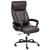 Fauteuil de Bureau Marron Foncé en Cuir PU Siège Inclinable Réglable en Hauteur Rembourrage Épais