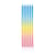 Bougie longue et fine - lot de 6 - multicolore
