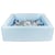 Piscine à balles carrée avec 200 balles – bleu clair/perle, transparent, bleu clair, argent - Velinda