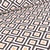 Tissu Jacquard Losanges dorés et noirs sur fond Blanc cassé