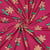 Tissu Jersey Coton Bio Jennifer Bouron fleurs Abricot sur fond Magenta fuschia