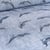 Tissu Jacquard Gobelin Dauphins sur fond Bleu chiné