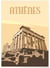 Affiche ville Athènes | A3 : 29,7x42cm
