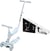 HyperMotion Trottinette Enfant Évolutive 50 KG Max Modulable 5 en 1 Draisienne Vélo Poussoir Siège Amovible Repose-pieds Selle Volant Réglable Bleu