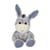Peluche - Peluche Les marinières - âne gris rayures bleues - 24 cm