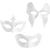 Assortiment masque de venise blanc - 12 pcs