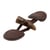 Brandebourg simili cuir 155mm marron