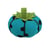 Tomate porte-épingles 8cm pois noirs fonds turquoise