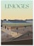 Affiche ville Limoges 4 | A3 : 29,7x42cm