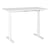 Bureau Électrique Réglable Plateau et Structure Acier Blanc 120 x 72 cm Hauteur Ajustable Assis-Debout Pieds Ronds Design Moderne