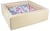 Piscine à balles carrée avec 300 balles – cappuccino/blanc, transparent, bleu, rose, rose rose p - Velinda