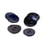 Lot de 3 boutons nacre paillettes bleu marine