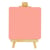 Chevalet et ardoise Rose 10x10 cm