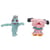 Coffret 2 pokemon battle figure machoc + snubbull - pokemon - figurine action - bandai
