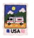 Ecusson carte postale pays USA 32x42mm