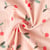 Tissu Double gaze de Coton Cerises Claf sur fond Pêche
