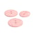 Lot de 3 boutons rond bouteilles recyclées 2 trous rose