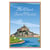 Tableau mural encadré illustration Mont-Saint-Michel de jour 65x97 cm