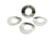 5 Breloques rondes ajourées 20mm argent pailleté  - légèrement incurvé
