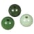 Perles en bois polies 10mm Assortiment - vert