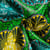 Tissu Wax africain n°605 sur fond Vert