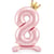 Ballon Debout - Chiffre 8 Rose