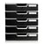 Module de classement Modulo Office 5 tiroirs fermés - Noir - Exacompta