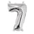 Ballon Chiffre 7, 40cm, 1pce. , argent