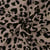 Tissu Viscose imprimé Léopard noir intense sur fond Beige sable