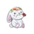 Ecusson thermocollant animaux mignons lapin 5,5cm x 4cm