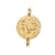 Mini - pendentif en métal Monnaie, 7,3mm ø, or, avec 2 oeillets, 4 pces