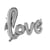 Ballon Ecriture love, 100x68cm, 1pce. , argent